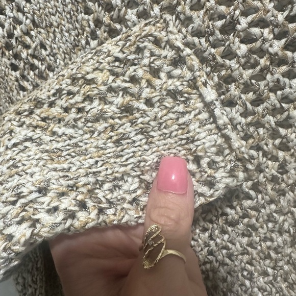 Torn by Ronny Kobo Scoop Neck Knit Pullover Sweater in Beige Size S EUC - Picture 3 of 5